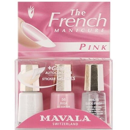 Mavala Mini Nail Color French Manicure Nail Polish Kit Pink 3 X 5Ml