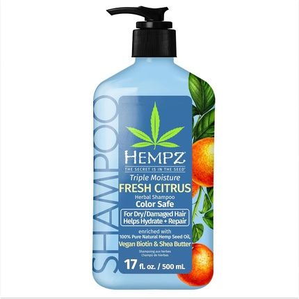 Hempz Triple Moisture Herbal Hair Shampoo - Moisturizing Gentle Shampoo