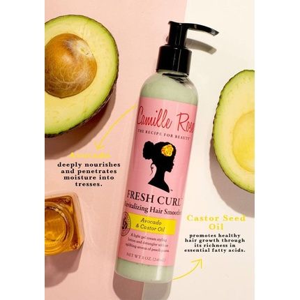 Fresh Curl Revitalising Hair Smoother 240Ml With Organic Avocado And Castor Oil - Peach Aroma - Image 3