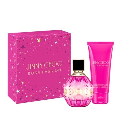 Jimmy Choo Rose Passion Eau De Parfum Spray 60Ml + Body Lotion 100Ml Set