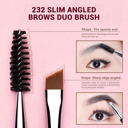 Jessup Professional Eyebrow Brushes Set Precision Define Sculpting Flat Angle Spoolie Brushes Cruelty Free Synthetic Bristles