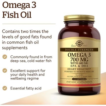 Solgar Omega-3 Double Strength Softgels 120 Count - Image 3