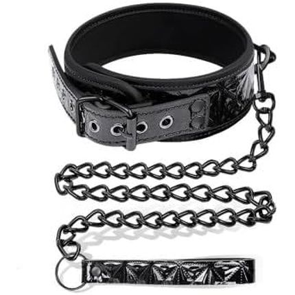 Vegan Leather Sapphire Strap Necklace