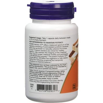 Probiotic-10 100 Billion 10 Probiotic Strains 30 Veg Capsules