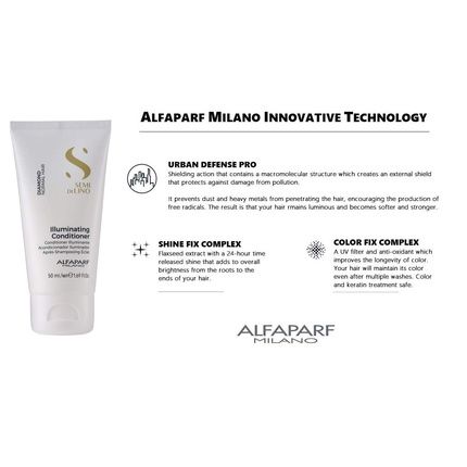 Alfaparf Milano Semi Di Lino Diamond Illuminating Travel Size Sulfate Free Conditioner 1.69 Fl. Oz. - Image 3