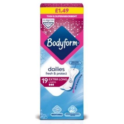 Bodyform Dailies Extra Long Pantyliners 19 Each