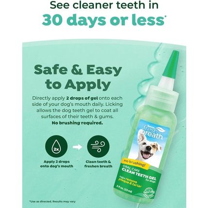 Tropiclean Fresh Breath Dog Teeth Cleaning Gel - No Brushing Dental Care - Image 3