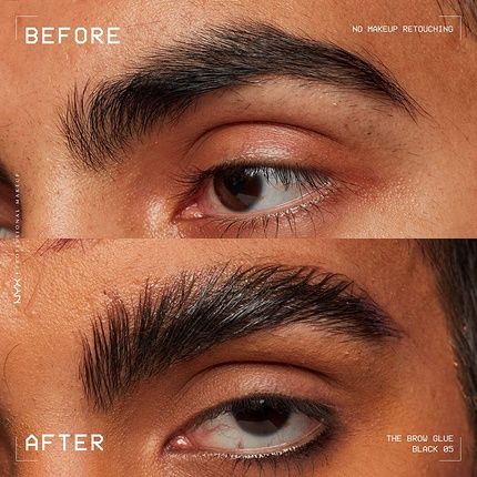 Nyx Professional Makeup The Brow Glue Extreme Hold Tinted Eyebrow Gel Black 0.17 Fl Oz - Image 3