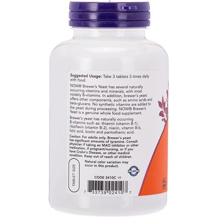 Now Foods Brewer'S Yeast 650 Mg 200 Tabs - Image 3