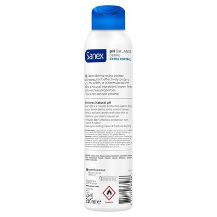 Sanex Dermo Extra Control Antitranspirant Deodorant Spray 250Ml - Image 3