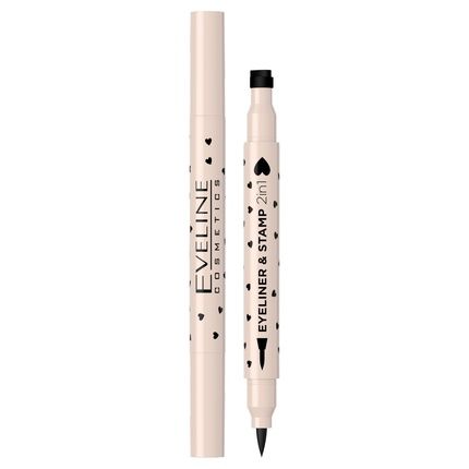 Eveline Eyeliner & Stamp In Pencil 2 In 1 01 Heart - Perfect For Eye Makeup