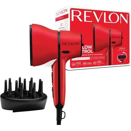 Revlon Hair Dryer With Airflow Control Compact Dryer With Built-In Styling Nozzle And Curl-Enhancing Diffuser 2000W