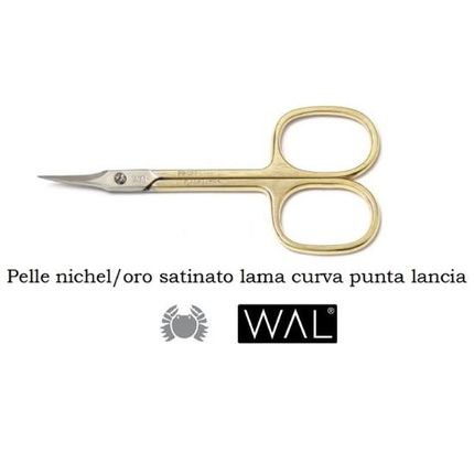 Wal Scissors 606 Gold Leather Professional With Curved Blade