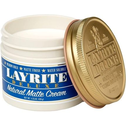 Layrite Natural Matte Cream 120G Medium Hold Water Soluble Matte Finish Mild Cream Soda