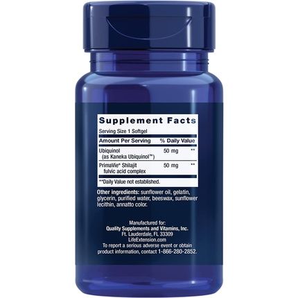 Life Extension Super Ubiquinol Coq10 With Enhanced Mitochondrial Support 30 Capsules 50Mg
