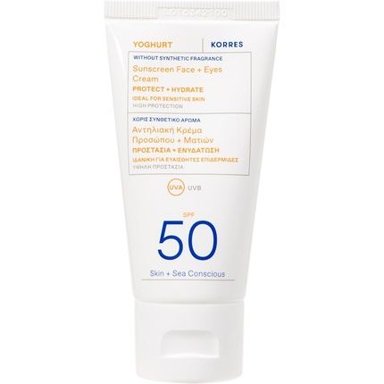 Korres Yoghurt Unscented Face + Eyes Gel-Cream Spf50 50Ml