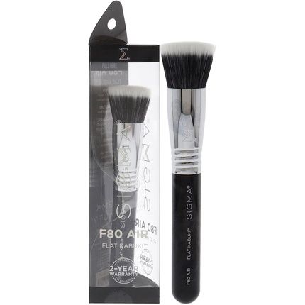 Sigma F82 Round Kabuki Foundation Brush - Makeup Brush For Powder Foundation - Flawless Application - Vegan Hypoallergenic Synthetic Makeup Brush