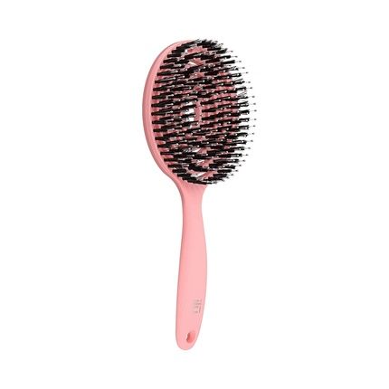 T4B Ilu Lollipop Candy Pink Professional Round Detangling Light Weight Hairbrush For Wet And Dry Hair Designed For Professional Hairdressers Colourful Brush