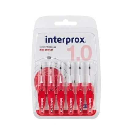 Interprox Red Miniconical Interdental Brushes 6 Pieces