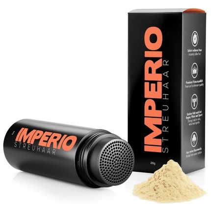 Imperio Hair Thickening Fiber For Full Hair In Seconds. Hair Building Fibers For An Authentic Look. 100% Natural! Premium Salon Quality - 26G Light Blonde