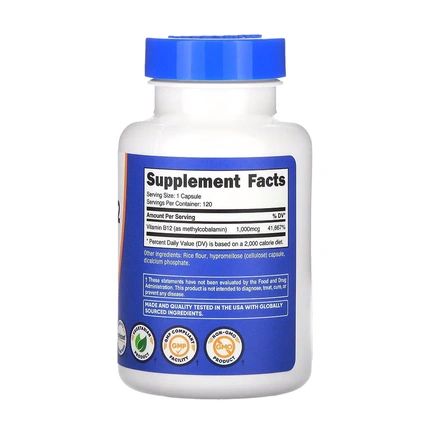 Nutricost Vitamin B12 1000 Mcg 120 Capsules