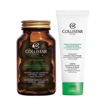 Collistar Anti-Cellulite Firming Shock Routine Intensive Firming Cream Plus 75 Ml With Anti-Cellulite Capsules Caffeine Escin 14 Pearls Of 4 Ml