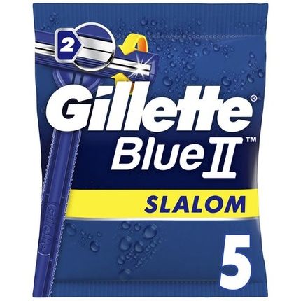 Gillette Blue Ii Men'S Disposable Razors - Slalom 5 Pieces