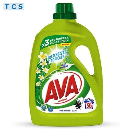 Ava Lavatrice Liquido, Liquid Detergent, 1.8 L For 36 Washes, 2 Types