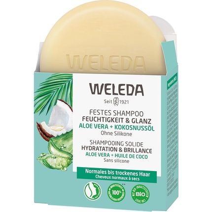 Weleda Organic Solid Shampoo Moisture & Shine Natural Cosmetics Hair Care Soap