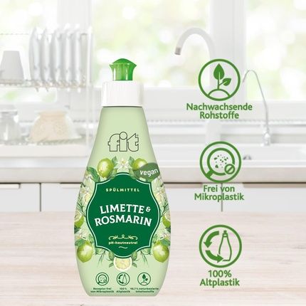 Fit Dish Soap Spice Edition Lime & Rosemary 400Ml - Image 3