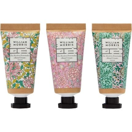 William Morris Hand Creams 30Ml - Pack Of 3 Fresh Fragrances With Shea Butter And Jojoba