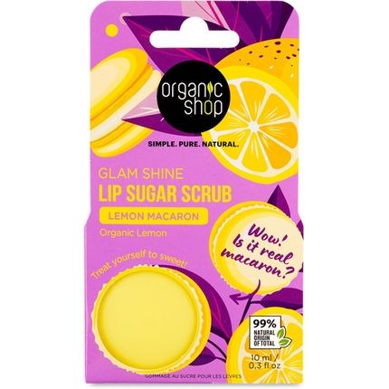 Organic Shop Lip Sugar Scrub Lemon Macaron 10Ml