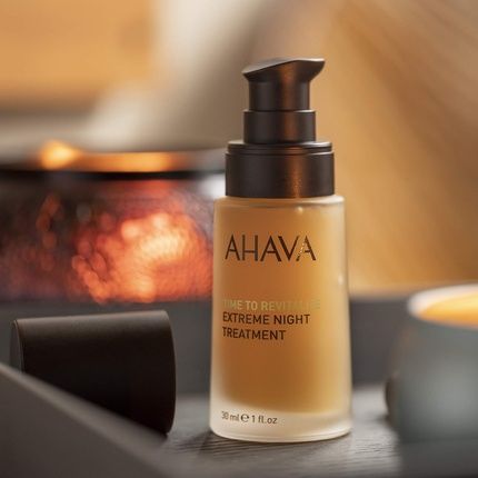 Ahava Extreme Night Treatment Exclusive Moisturizer Neck Chest Cream Smoothes Skin Reduces Wrinkles Enriched With Patented Extreme Complex Dead Sea Osmoter Peptides Resveratrol 1 Fl.Oz - Image 3