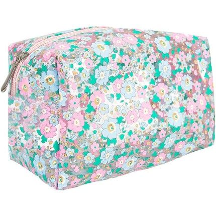 The Vintage Cosmetic Company Makeup Bag Fresh And Light Cosmetic Bag For Makeup Storage Periwinkle Floral Design