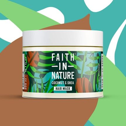 Faith In Nature Coconut And Shea Butter Hair Mask Moisturizing Vegan And Cruelty-Free 300Ml - Image 3