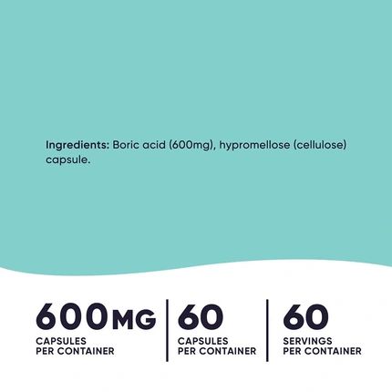 Nutricost Boric Acid Capsules 60 Count