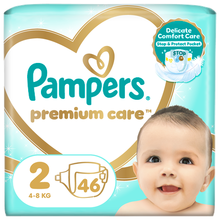 Pampers Premium Care 2 46 Pack Diapers