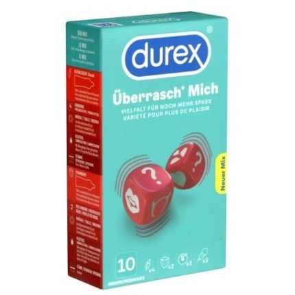Durex Surprise Me 10 Condoms Mix Flavors Stimulation Feeling