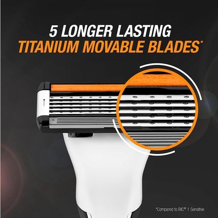 Bic Hybrid 5 Flex Men'S Razor 5 Titanium Blades