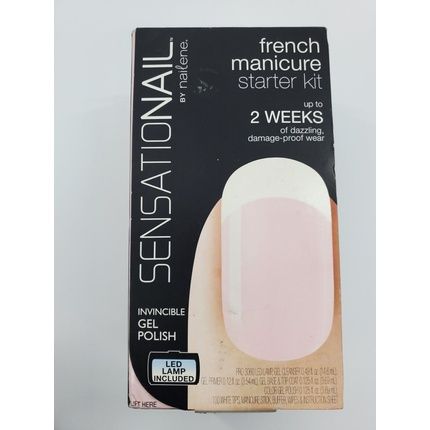 Sensationail Gel Nail Polish Starter Kit Sheer Pink With Led Nail Lamp - 10 Manicures