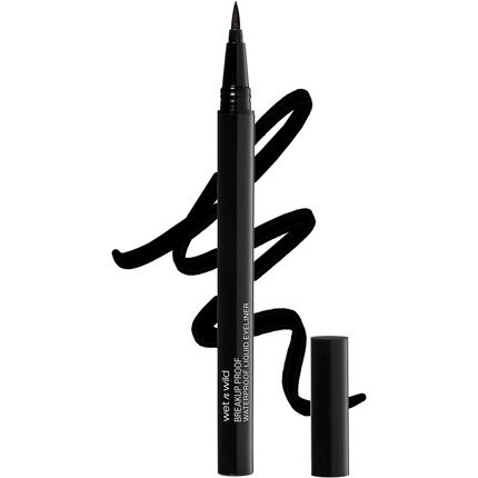Wet N Wild Mega Last Breakup Proof Liquid Eyeliner Black Waterproof Smudge-Resistant 16-Hour Wear Ultra Black