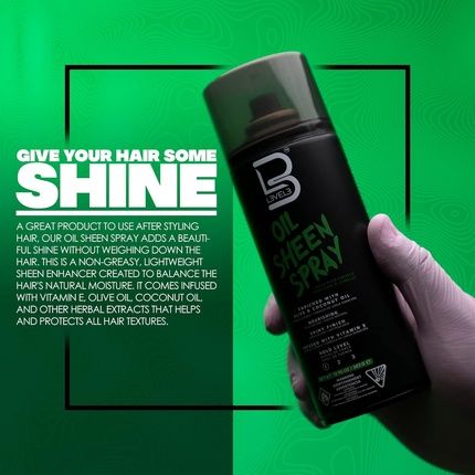 L3Vel3 Oil Sheen Spray Adds Gorgeous Gloss Strengthens And Protects Hair Enriched With Olive And Coconut Oil Infused With Vitamin E Lightweight Formula Suitable For All Hair 383Ml - Image 3