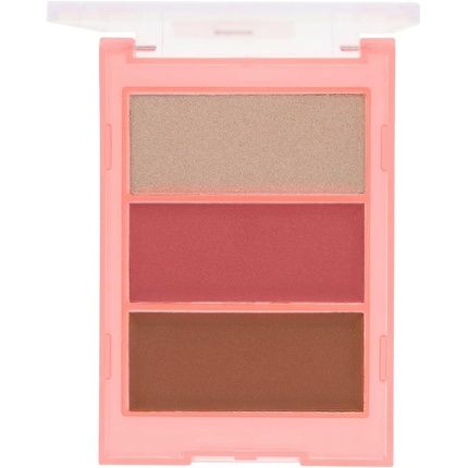 Sunkissed Mellow Auro Makeup Palette With Highlighter, Blush, And Bronzer Shades For On-The-Go Touch Ups