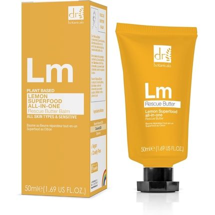 Dr Botanicals Lemon Rescue Body Butter 50Ml - Rich Zesty Body Butter For Face Hands Body Feet Great Dry Skin Patches - Image 3