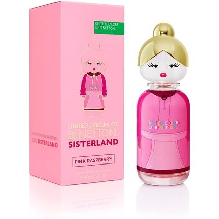 Benetton Sisterland Pink Raspberry Eau De Toilette For Women Long Lasting Fresh Young And Modern Fragrance Floral Neroli And Musk Notes Ideal For Day Wear 80Ml
