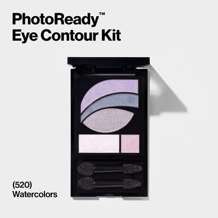 Revlon Photoready Eye Contour Kit Eyeshadow Palette With 5 Wet/Dry Shades & Double-Ended Brush Applicator 0.1Oz