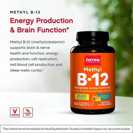 Jarrow Formulas Methyl B-12 Supports Brain Cells And Nerve Tissue 2500Mcg 100 Count - Image 3