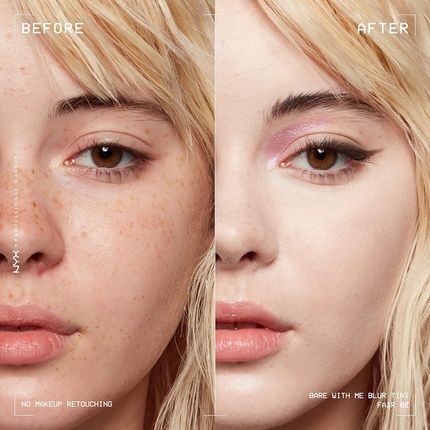 Nyx Professional Makeup Bare With Me Blur Skin Tint Foundation With Matcha, Glycerin & Niacinamide - Fair - Image 3