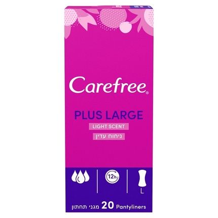 Carefree Plus Large Hygiene Pads Light Scent - 20 Pieces