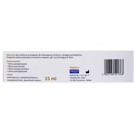 Silaurum Scar Serum Gel With Silicone And Gold Nanocolloid For Acne 15Ml